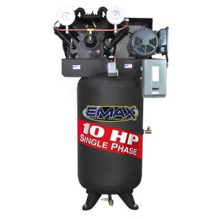 EMAX Industrial 10 HP 1 phase 80 gallon Electric Air Compressor