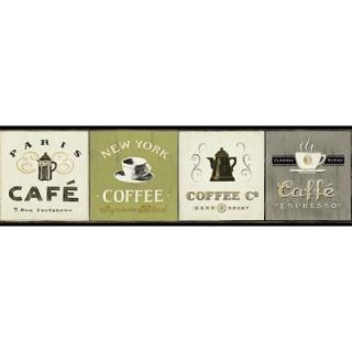 York Wallcoverings 6.75 in. American Classics Coffee Signs Border AM8641B