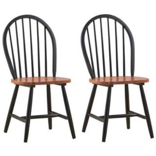 Boraam Farmhouse Dining Chair in Black and Cherry (Set of Two)