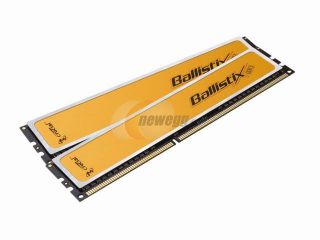 Crucial Ballistix 2GB (2 x 1GB) 240 Pin DDR3 SDRAM DDR3 1600 (PC3 12800) Dual Channel Kit Desktop Memory Model BL2KIT12864BA1608