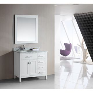 Design Element London 36 Single Bathroom Vanity Set with Mirror