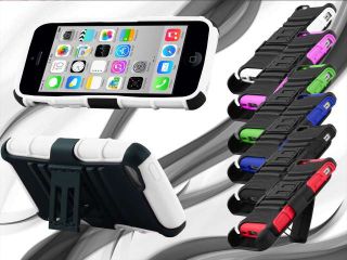 macally Black Holster Case with Belt Clip & Stand For iPhone 5 TANK5B
