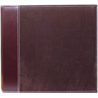 Brown Faux Suede 12x12 Memory Book Binder with 40 Bonus Pages