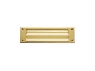 Magazine Size Letter Box Plate in Lifetime Polished Brass   17.003