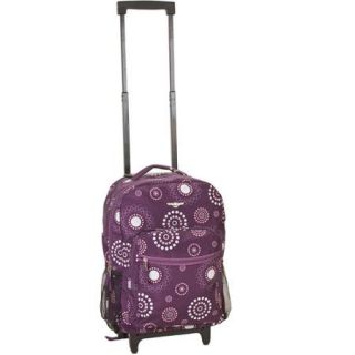 Rockland Luggage Roadster 17" Rolling Backpack, Purple Pearl