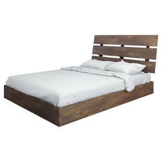 Nexera Nocce Full Size Bed & Headboard, Truffle