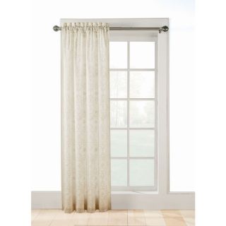 Style Selections Jana 84 in Ivory Polyester Rod Pocket Light Filtering Sheer Single Curtain Panel