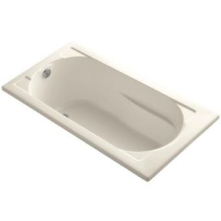 KOHLER Devonshire 5 ft. Reversible Drain Soaking Tub in Almond with Bask Heated Surface K 1184 W1 47