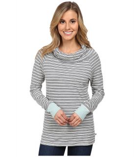 Toad Co Stripe Out Boat Twisted Slouch Collar Tee Storm Grey Stripe Arctic