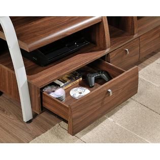 Altra  Essex Home Entertainment Center with Metal Sides   Walnut