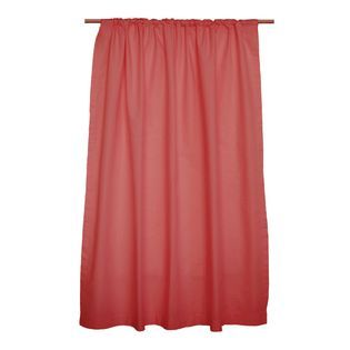 Tadpoles  Classics 63 Inch Solid Color Curtain Panels   Set of 2   Red