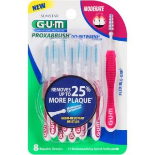 GUM Go Betweens Proxabrush Cleaners Moderate 8 Each