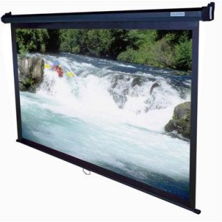 Elite Screens 100 in. Manual Pull Down Wall and Ceiling Projection Screen with Black Case M100UWH