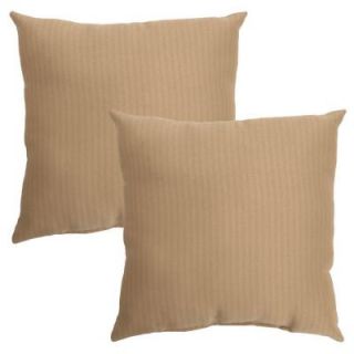 Hampton Bay 16 in. Sand Solid Outdoor Toss Pillow (2 Pack) 7050 02237300