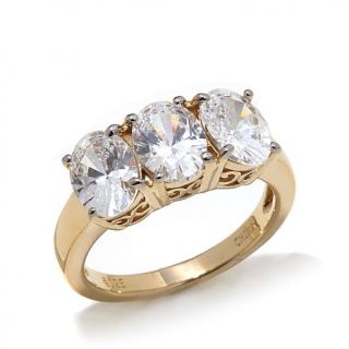 Absolute™ 3.63ct Oval Cut 3 Stone Ring   7955518