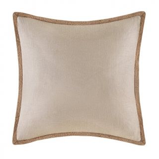 Madison Park Embroidered Decorative Square Pillow   Beige   7447030