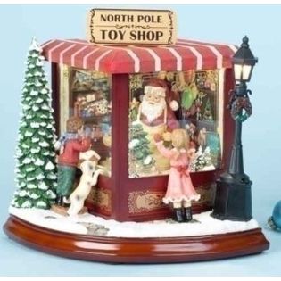 Amusements™ Musicals  Retro Santas North Pole Toy Shop Christmas