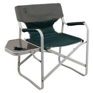 Coleman Outpost Elite Deck Chair with Side Table Les Green   Fitness