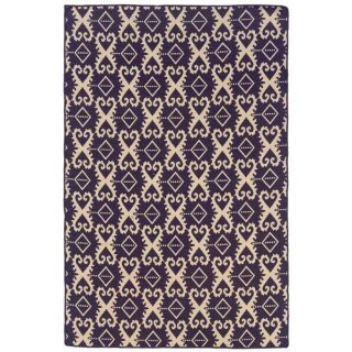 Oh Home Foundation Collection Purple Ikat Reversible Rug (5 x 8)