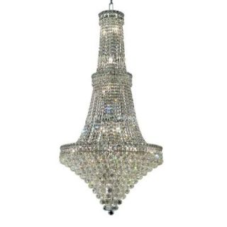 Elegant Lighting 34 Light Chrome Chandelier with Clear Crystal EL2527G28C/RC