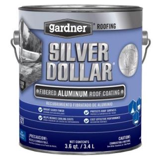 Gardner 3.6 Qt. Silver Dollar Fibered Aluminum Roof Coating 6211 GA