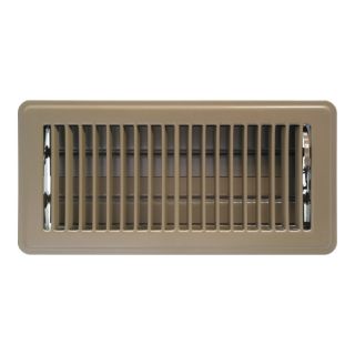Accord Louvered Brown Steel Floor Register (Rough Opening 4 in x 12 in; Actual 5.51 in x 13.52 in)