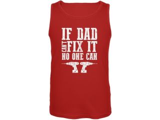 Fathers Day If Dad Cant Fix It No One Can Red Adult Tank Top