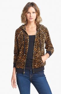 Juicy Couture Leopard Velour Zip Hoodie