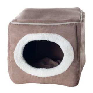 PAW Small Coffee Cozy Cave Enclosed Cube Pet Bed 82 M369C LC