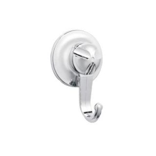 EverLoc Single Robe Hook in Chrome with Suction Cup Application (2 Pack) EL 10504