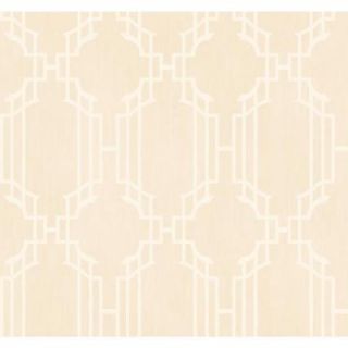 York Wallcoverings 60 sq. ft. Trellis With Stripe Wallpaper AD8188