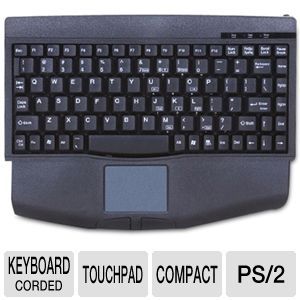 Adesso MiniTouch PS/2 Keyboard with Touchpad (Black)