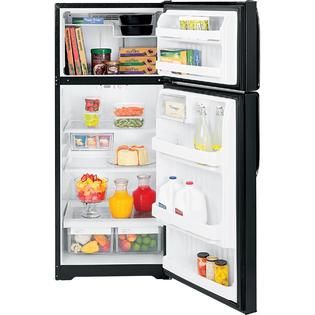 GE  18.1 cu. ft. Top Freezer Refrigerator   Black ENERGY STAR®