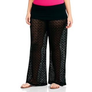 Catalina Women's Plus Size Crochet Swim Cover Up Pull On Pants