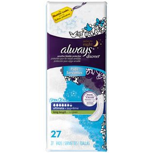 ALWAYS Discreet Ultimate Long Length Incontinence Pads BRICK   Health