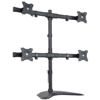 32.94 H x 32.5 W Height Adjustable 4 Screen Desk Mount Stand by VIvo