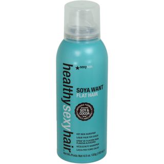 Healthy Sexy Hair Soya Want Flat Hair 4.2 ounce Hot Iron Hair Spray