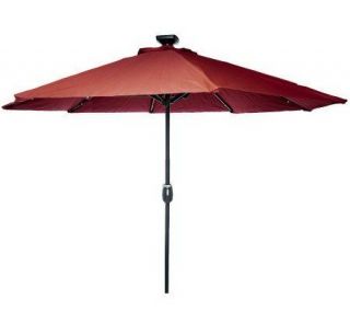 Remote Controlled 9 Olefin Market Umbrella w/Solar Lights   M29611 —