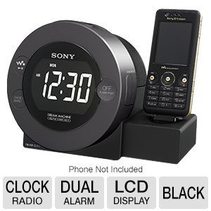 Sony ICFC8WM Walkman Alarm Clock Radio   Sony Ericsson Cell Phone &  Player Dock, Black