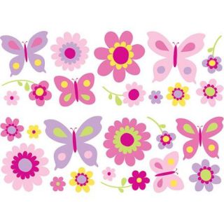 Fun4Walls Butterfly and Flowers Wall Decals