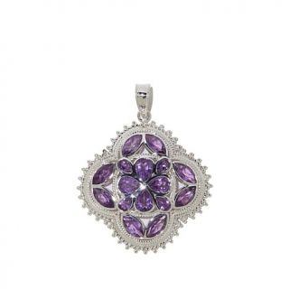 Himalayan Gems™ Clover Shaped Gemstone Sterling Silver Pendant   7930427