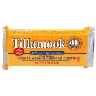 Tillamook Vegetarian Kosher Medium Cheddar Cheese, 8 Oz