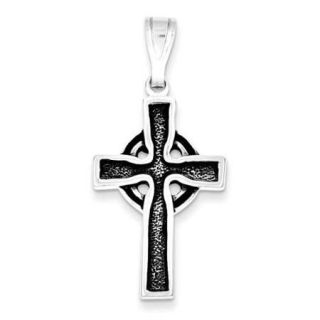 Sterling Silver Antiqued Iona Cross Pendant