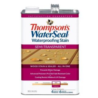 Thompson's WaterSeal 1 gal. Semi Transparent Harvest Gold Waterproofing Stain TH.042811 16