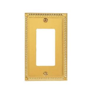 Amerelle Georgian 1 Decora Wall Plate   Bright Brass 54RBR