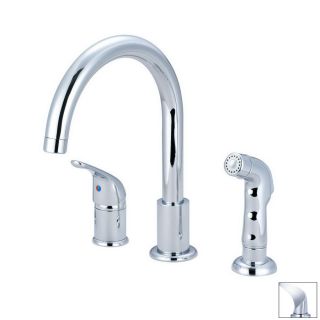 Pioneer Industries Premium Stainless Steel High Arc Kitchen Faucet with Side Spray