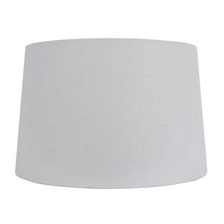 allen + roth 11 in x 17 in White Linen Fabric Drum Lamp Shade