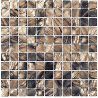 Splashback Tile Mother of Pearl Gray Wood 12 in. x 12 in. x 2 mm Glass Mosaic Tile MOTHER OF PEARL GRAY WOOD