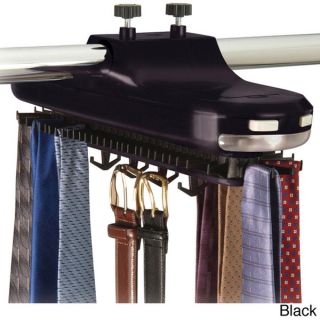 Richards Homewares Revolving Motorized Lighted Tie and Belt Rack Hooks