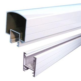 Peak Aluminum Railing 8 ft. Aluminum Hand and Base Rail in White 50120